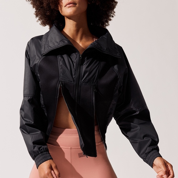 ADIDAS BY STELLA MCCARTNEY size S Black Neoprene Training Jacket - Picture 2 of 6